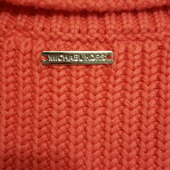 Michael Michael Kors Cotton Blend Sleeveless Turtleneck Sweater In Camila Rose - Picture 10 of 11